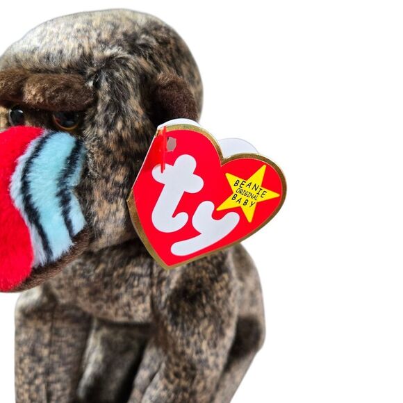 Ty Beanie Babies Cheeks Monkey Plush - Picture 4 of 6